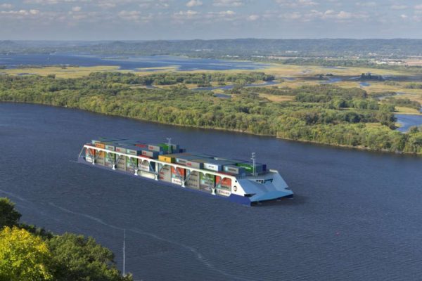 St Louis plans to dock box ships far up the Mississippi
